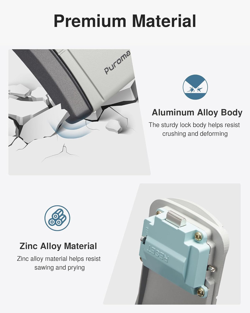 Key Lock Box Combination Lockbox Wall-Mounted Key Storage Box for House Keys, Re