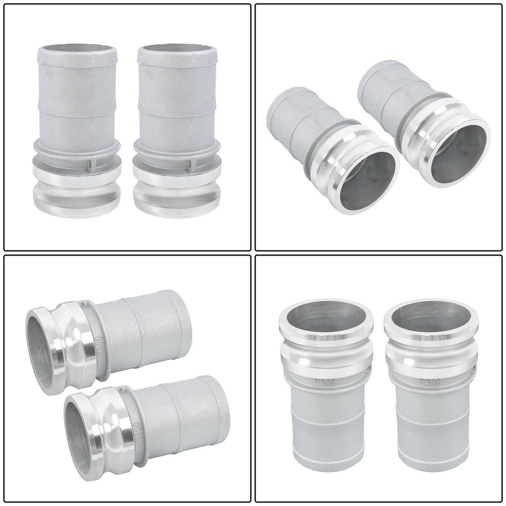 3" Aluminum Camlock Type E Adapter Universal Hose Connection Kit X 2