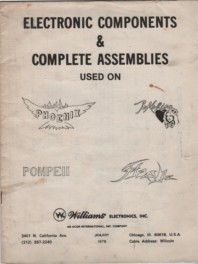 RARE Williams Electronic Component supple 1979