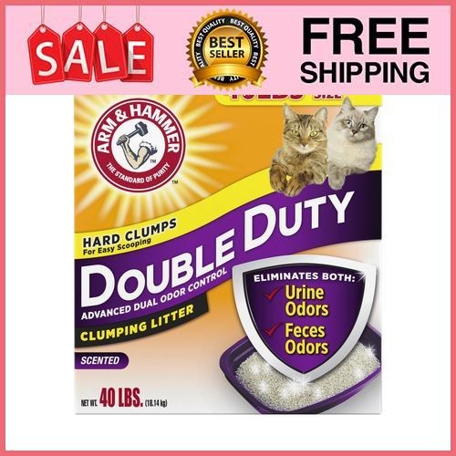 (2 pack) ARM & HAMMER Double Duty Cat Litter, Advanced Odor Control Clumping