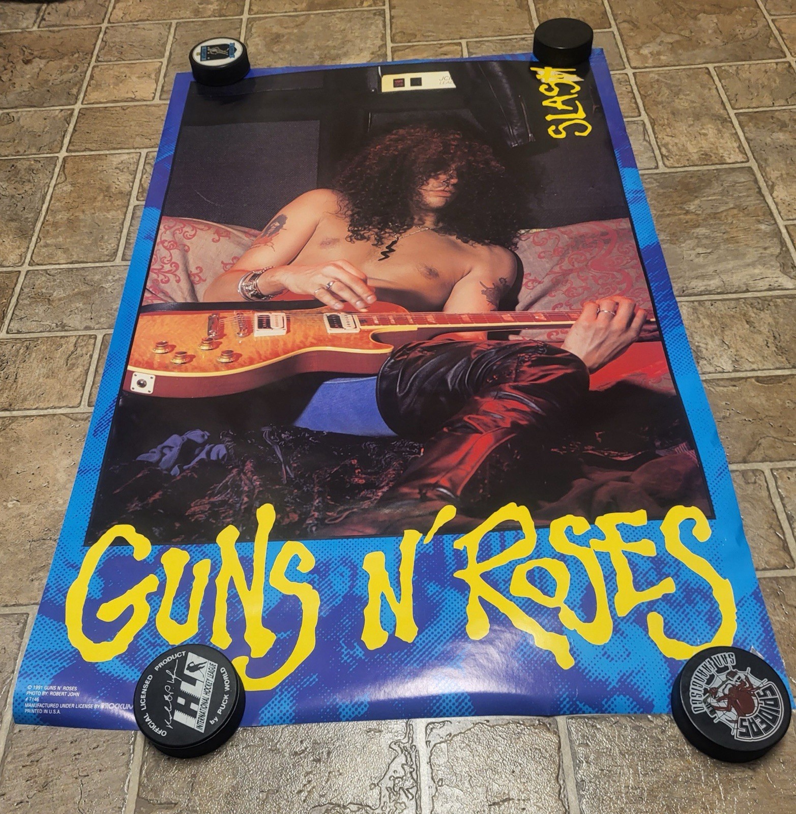Vintage Slash Poster Guns N Roses 1991 22.5” x 34.5”