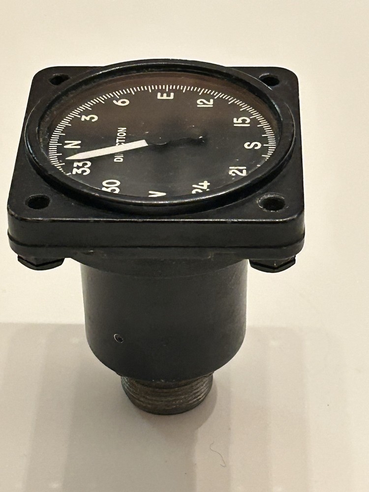 VINTAGE REMOTE INDICATING COMPASS DIRECTION - AIRCRAFT INSTRUMENT - UNTESTED