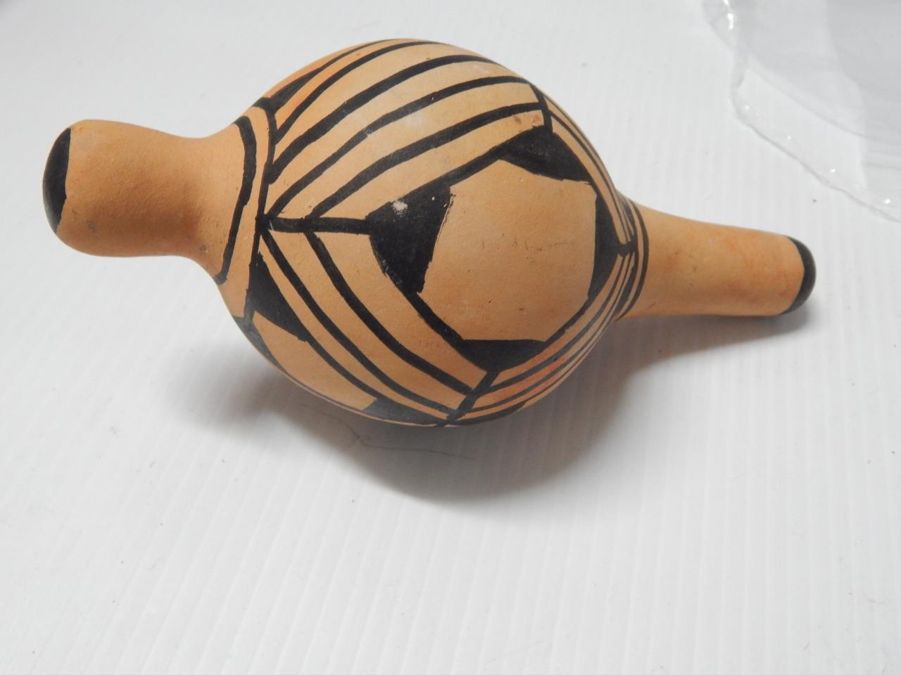 VINTAGE HOPI PUEBLO INDIAN POTTERY KACHINA RATTLE - BUY IT NOW !