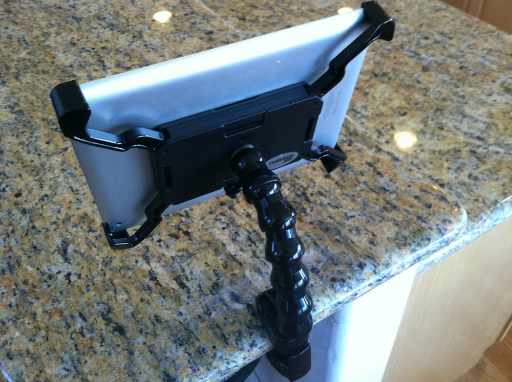 iPad Tripod Mount / Bracket - Works with or without case Otterbox compatible