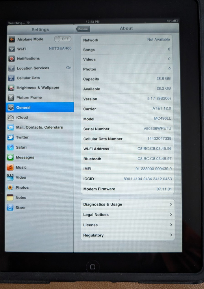 Ipad 1st generation 32gb cellular