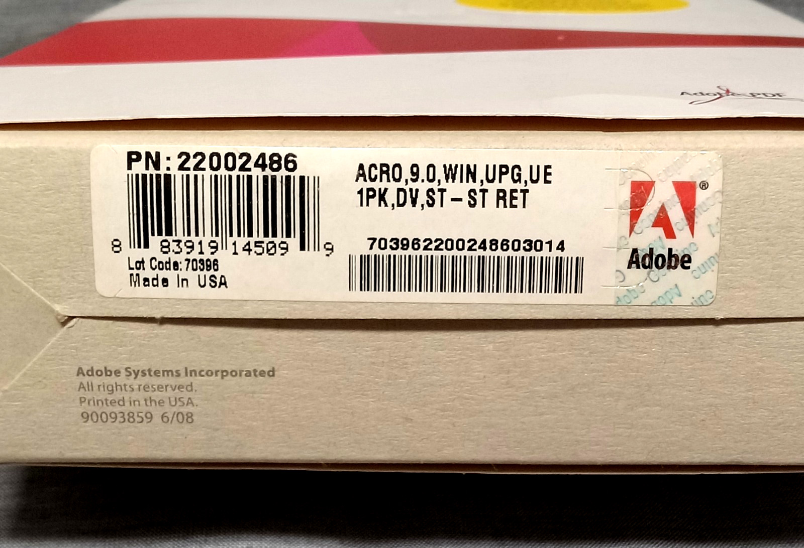 Adobe Acrobat 9 Standard for Windows in Original Box Upgrade Version w/ Ser No
