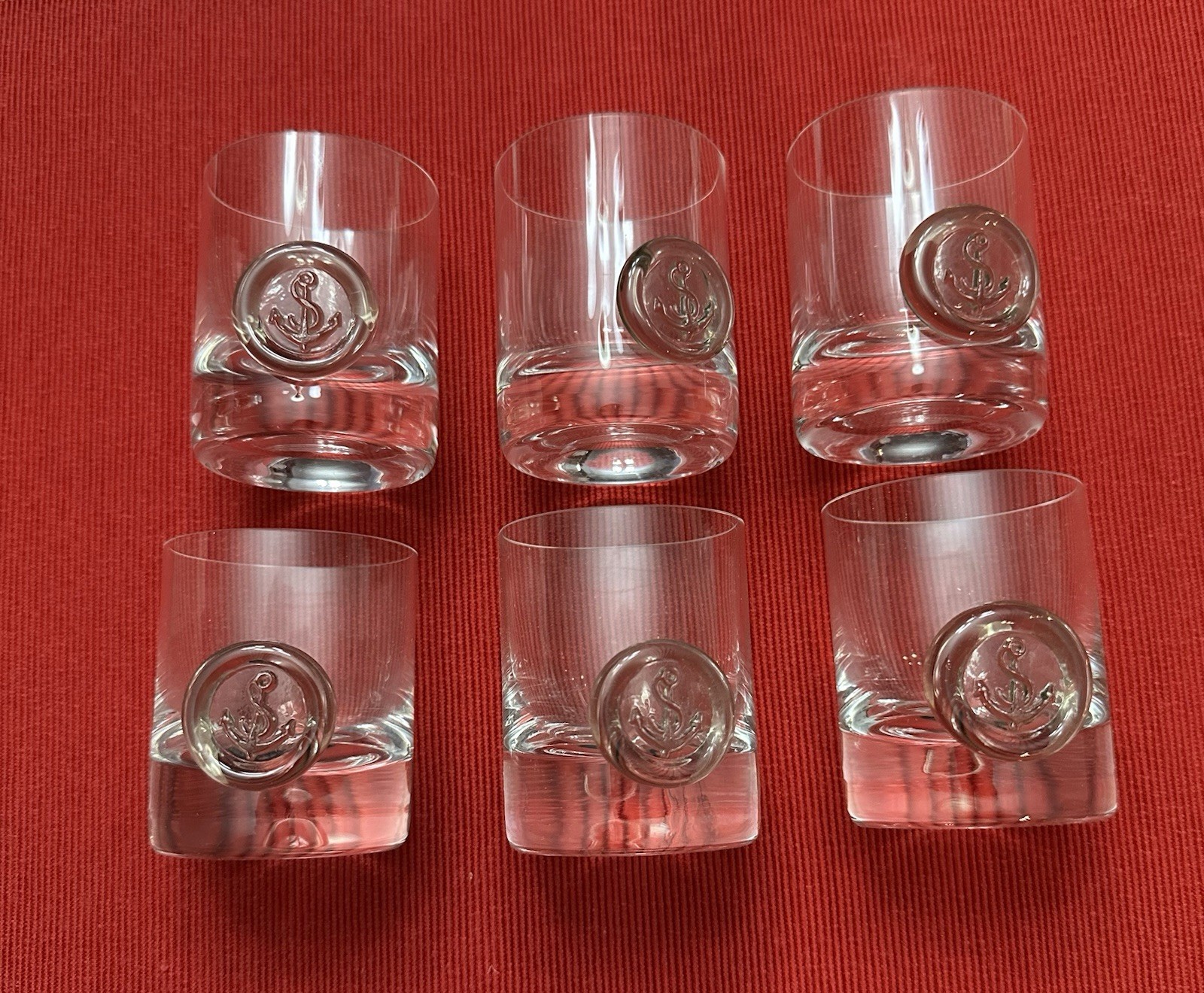 Vintage Rosenthal Bjorn Wiinblad Pirate Seal Anchor Shot Glasses Set of 6 w/ Box