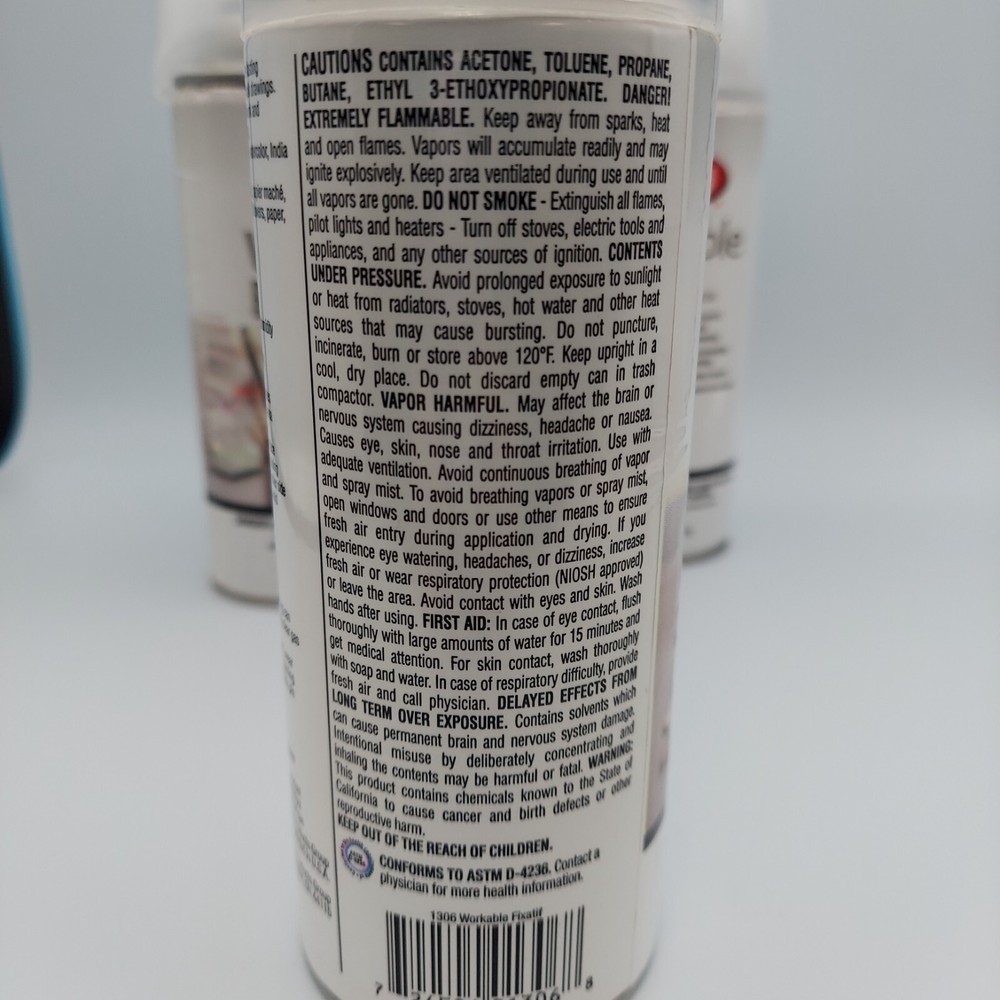 Krylon Workable Fixatif- Damaged Cap/Label