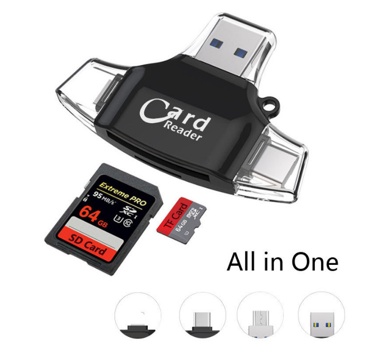 2pcs SD TF card mobile computer card reader memory card OTG card reader