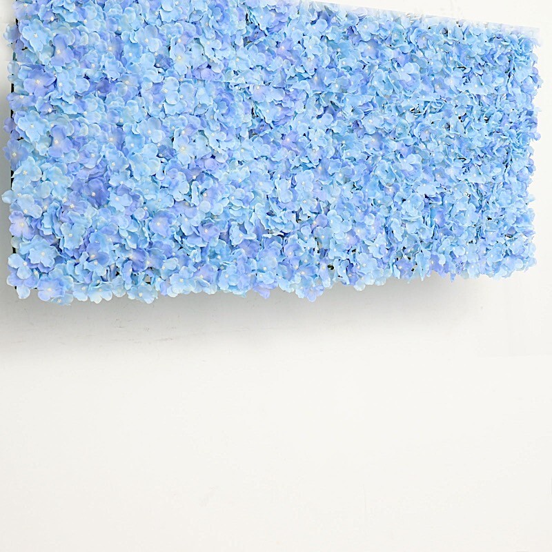 4 Serenity Blue Hydrangea Flowers Mat Wall Backdrop Panels Wedding Decorations
