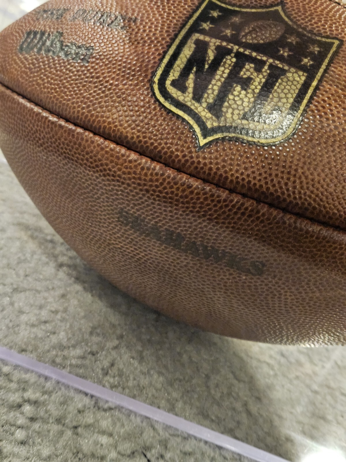 Seattle Seahawks 2008 Game Used NFL "The Duke" Wilson Football With Case