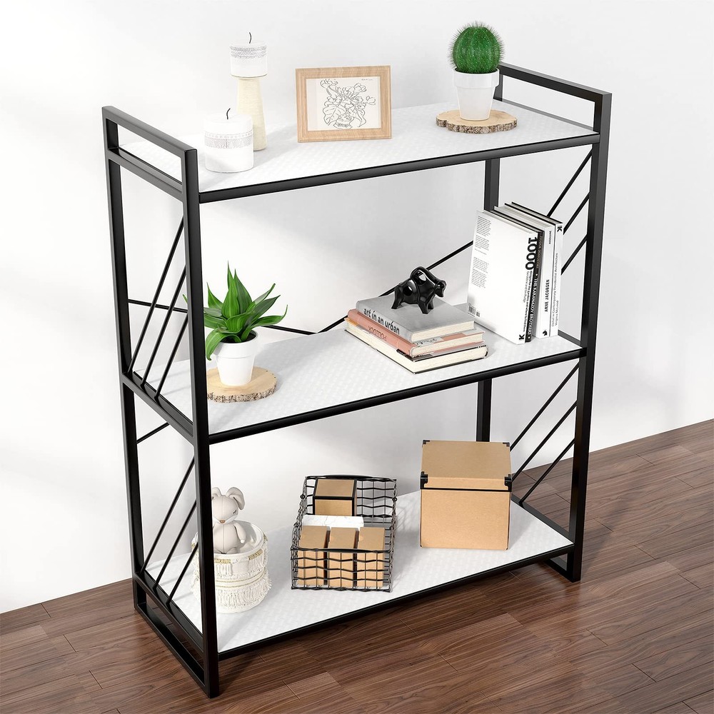 StaHom Shelf Liners for Kitchen 11.8"W x 118"L, Diagonal Pattern White