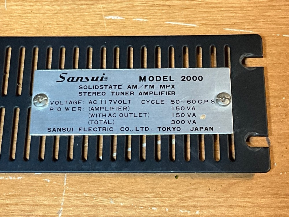 Sansui Model 2000 Receiver Tuner Dial Pointer - FREE SHIPPING