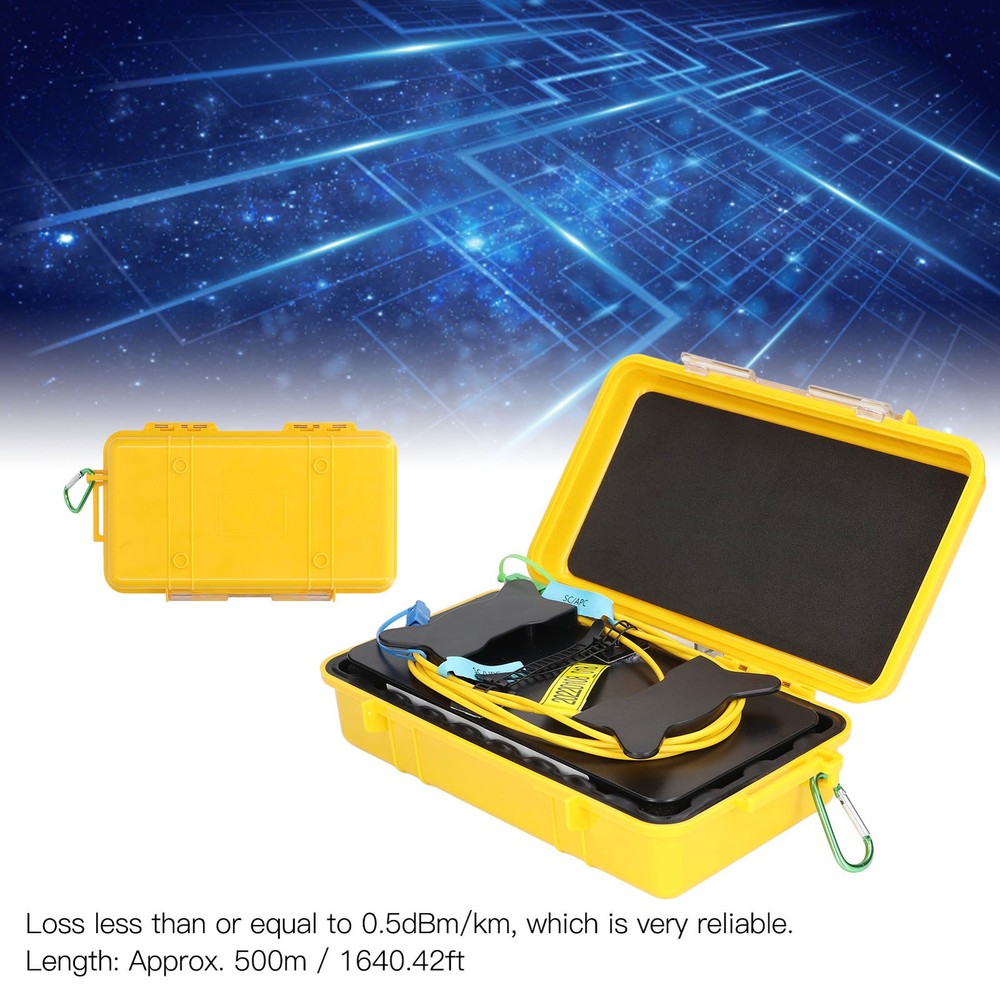 OTDR Cable Box Singlemode 500 Meter Fiber Optic Dead Zone Test Tool New