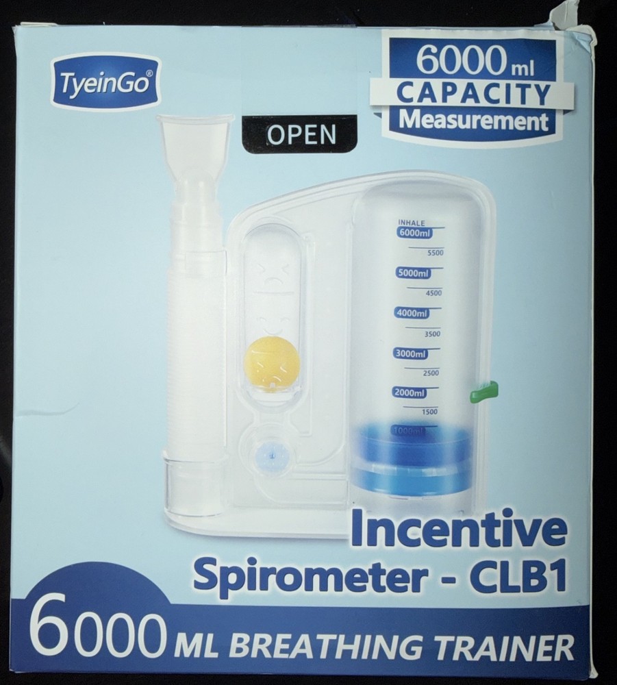 Incentive Spirometer CLB1 - Breathing Trainer Device for Lungs - 6000ML  - New