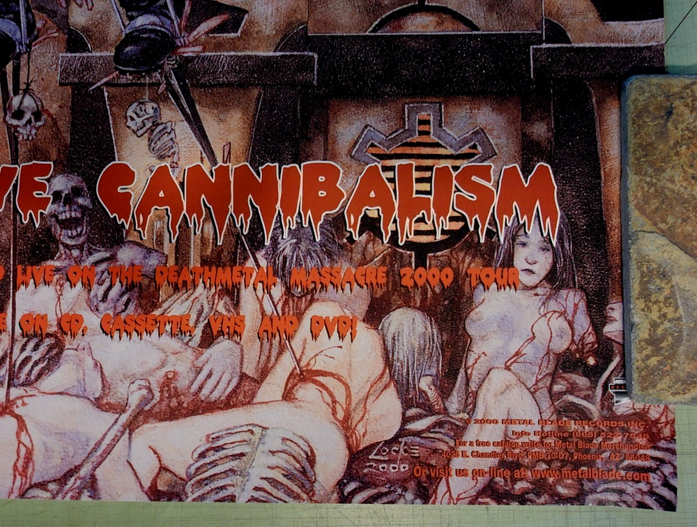 Cannibal Corpse Original 2000 Live Cannibalism Promo Poster
