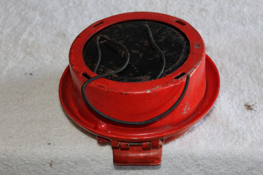 Vintage Round Fire Alarm Holtger Cabot Pull Station Box