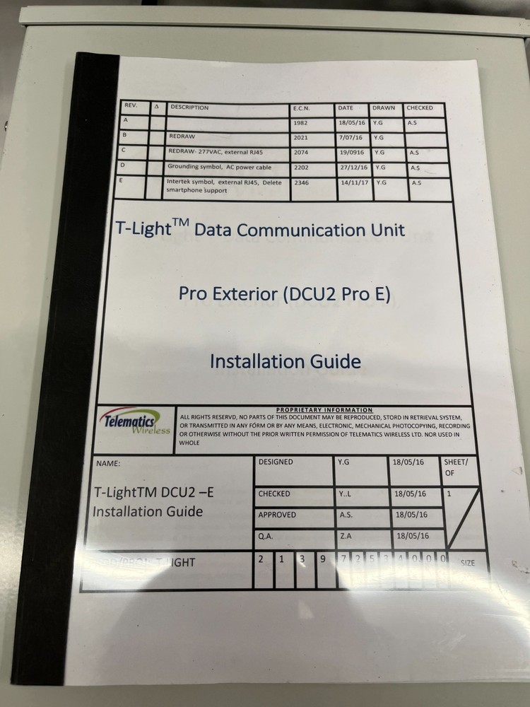 Telematics Wireless DCU2 Pro E, Light Data Communication Unit, Brand New