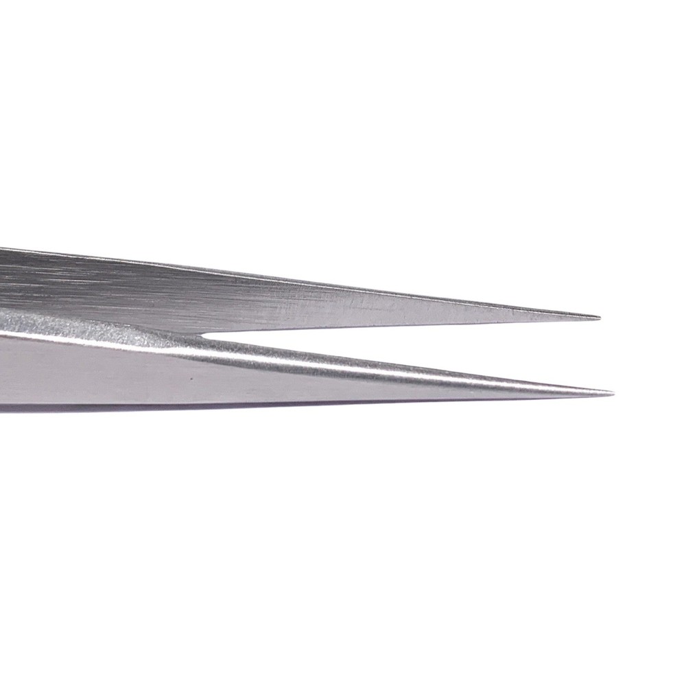 Needle Nose Silver Straight Isolation Tweezer - I Shape