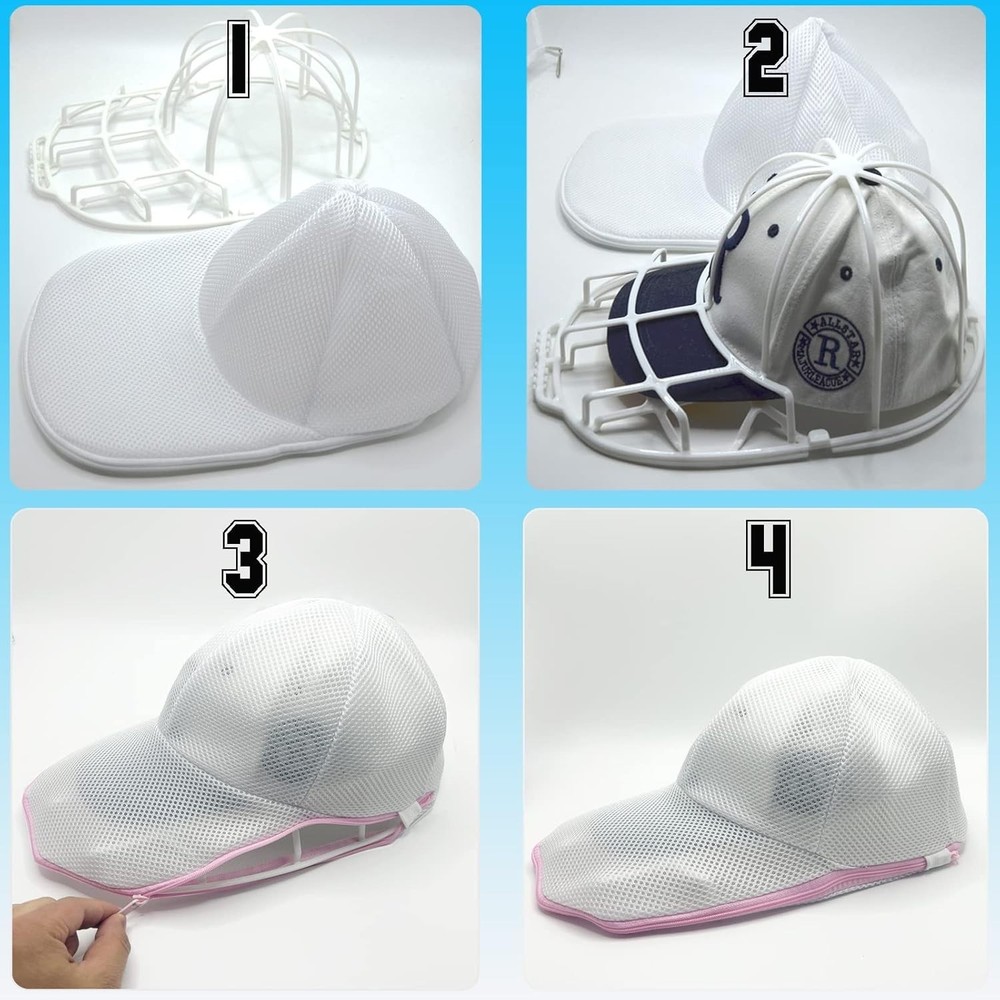 Elegant 2-Pack Hat Washer Cage for Washing Machine - Cap Cleaner & Protector