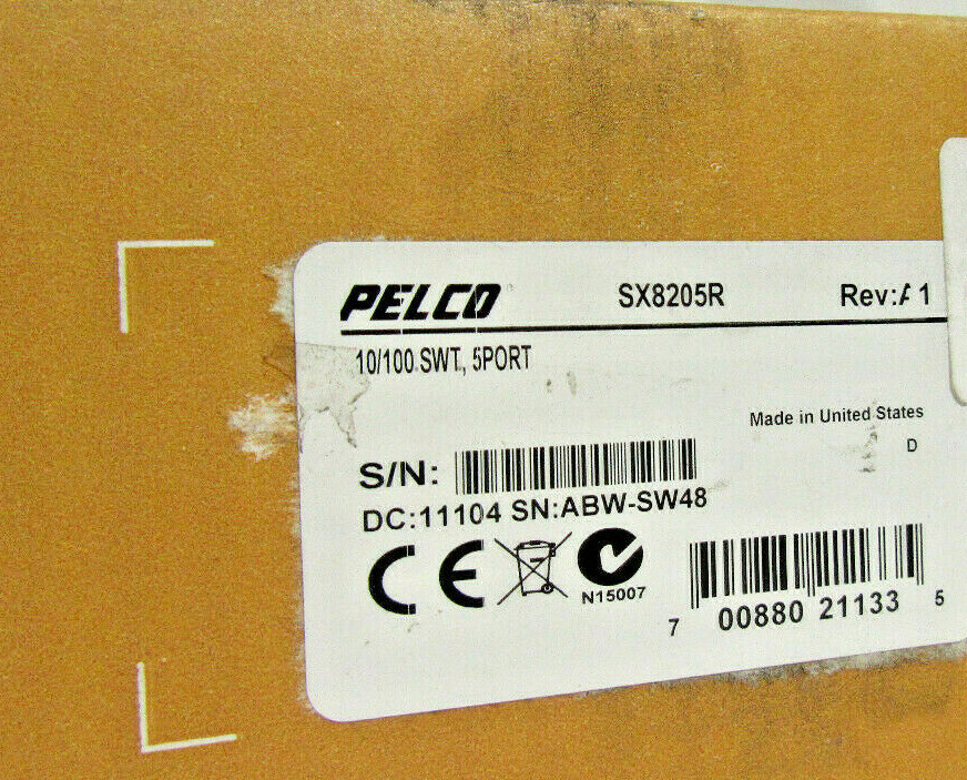 Pelco SX8205R Unmanaged Ethernet Switch
