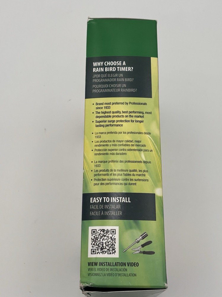 RainBird Controller SST400IN Simple-to-Set Sprinkler/Irrigat System Timer 4-Zone