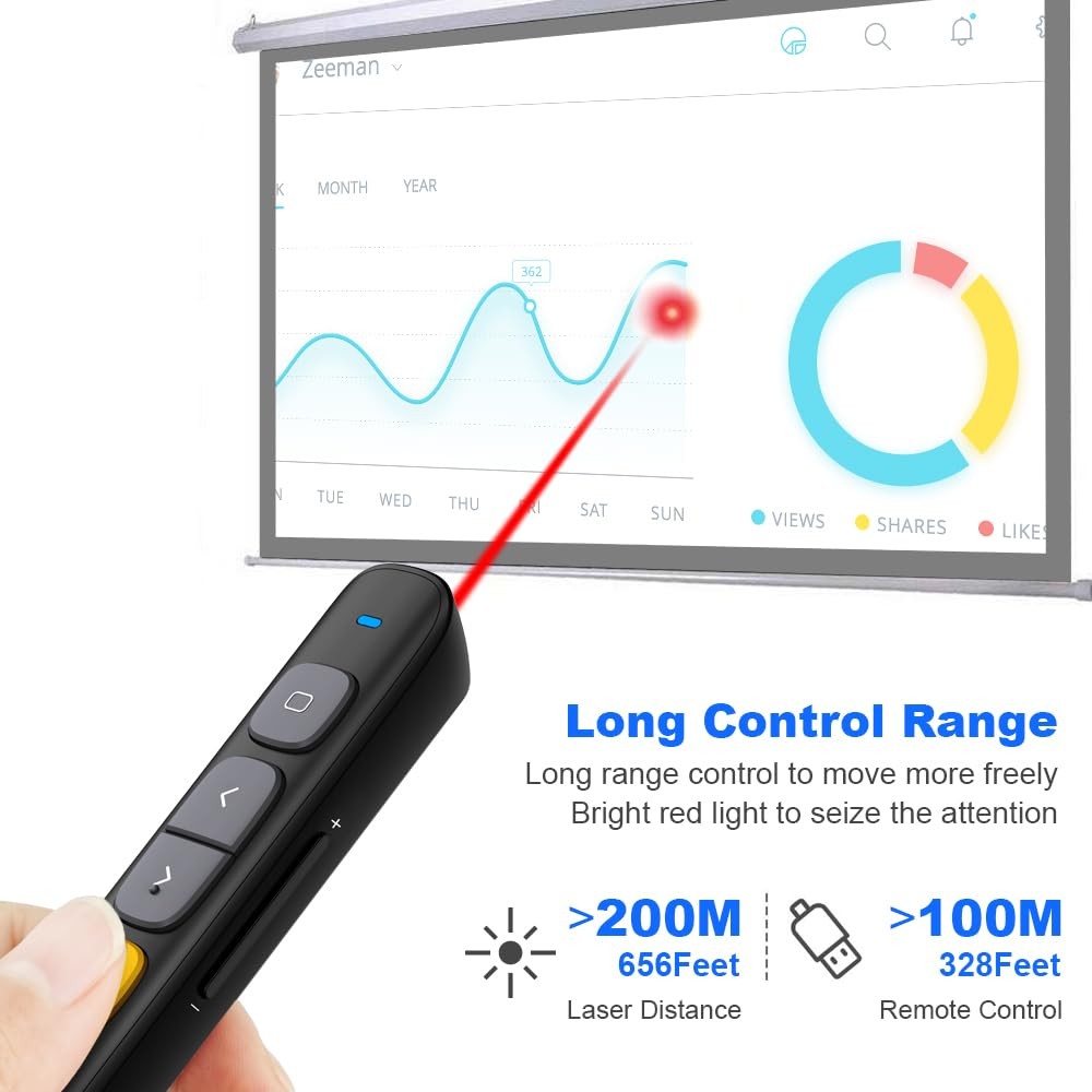 N29 Presentation Clicker Slide Pointer Clicker for Powerpoint Presentations, ...
