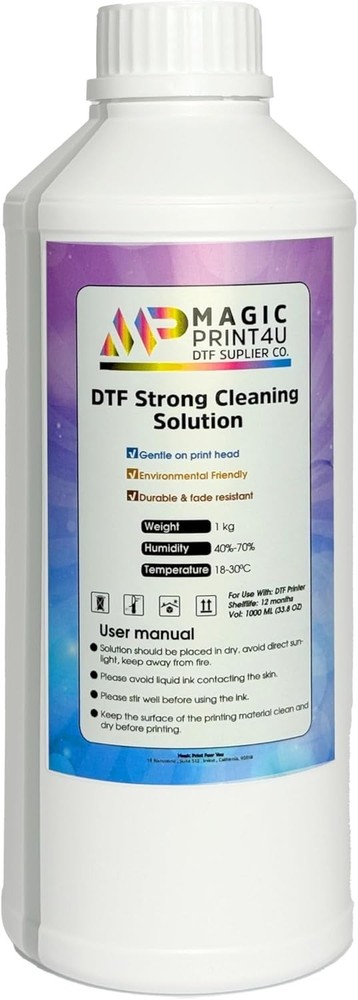 Heavy-Duty 1000ml DTF Cleaning Solution – Restore Printhead Functionality Safely