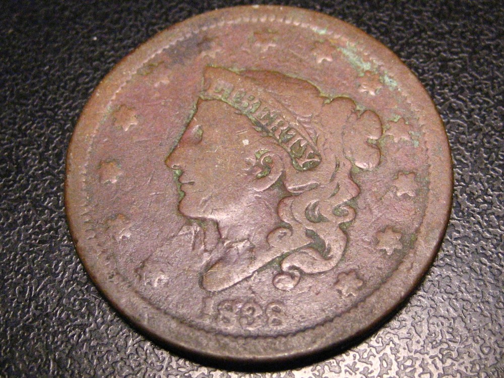 1838 Coronet Head Large Cent