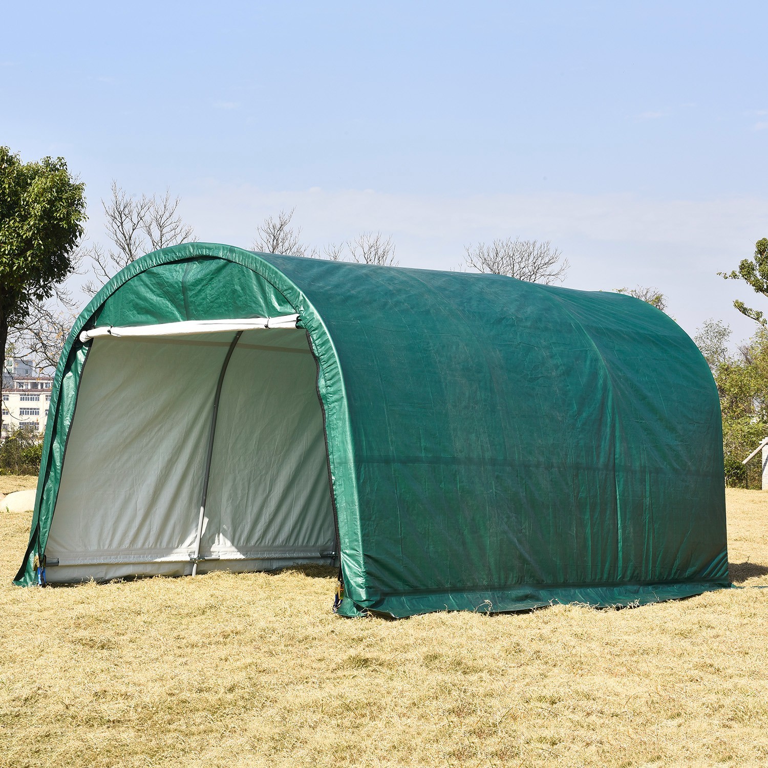 10x15/20ft Carport Heavy Duty Car Tent Garage Canopy Storage Shed Frame & Cover