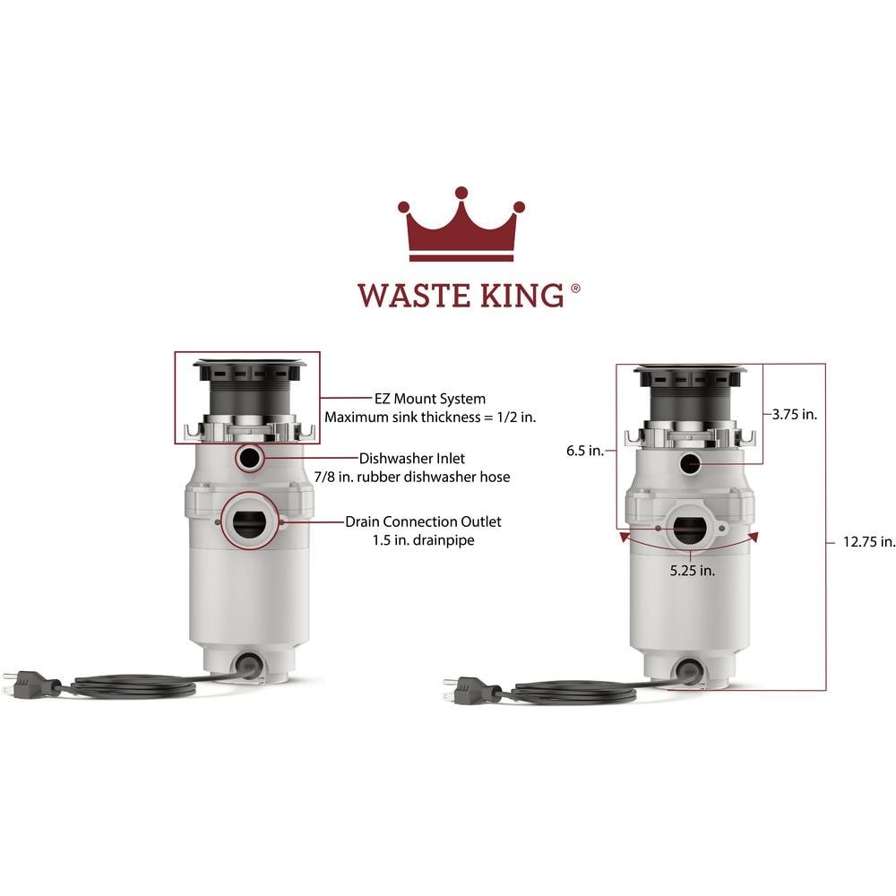 Legend Series 1/3 HP Continuous Feed Garbage Disposal