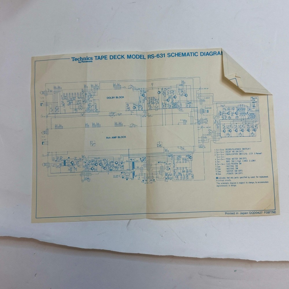 Technics RS-631 Stereo Cassette Deck