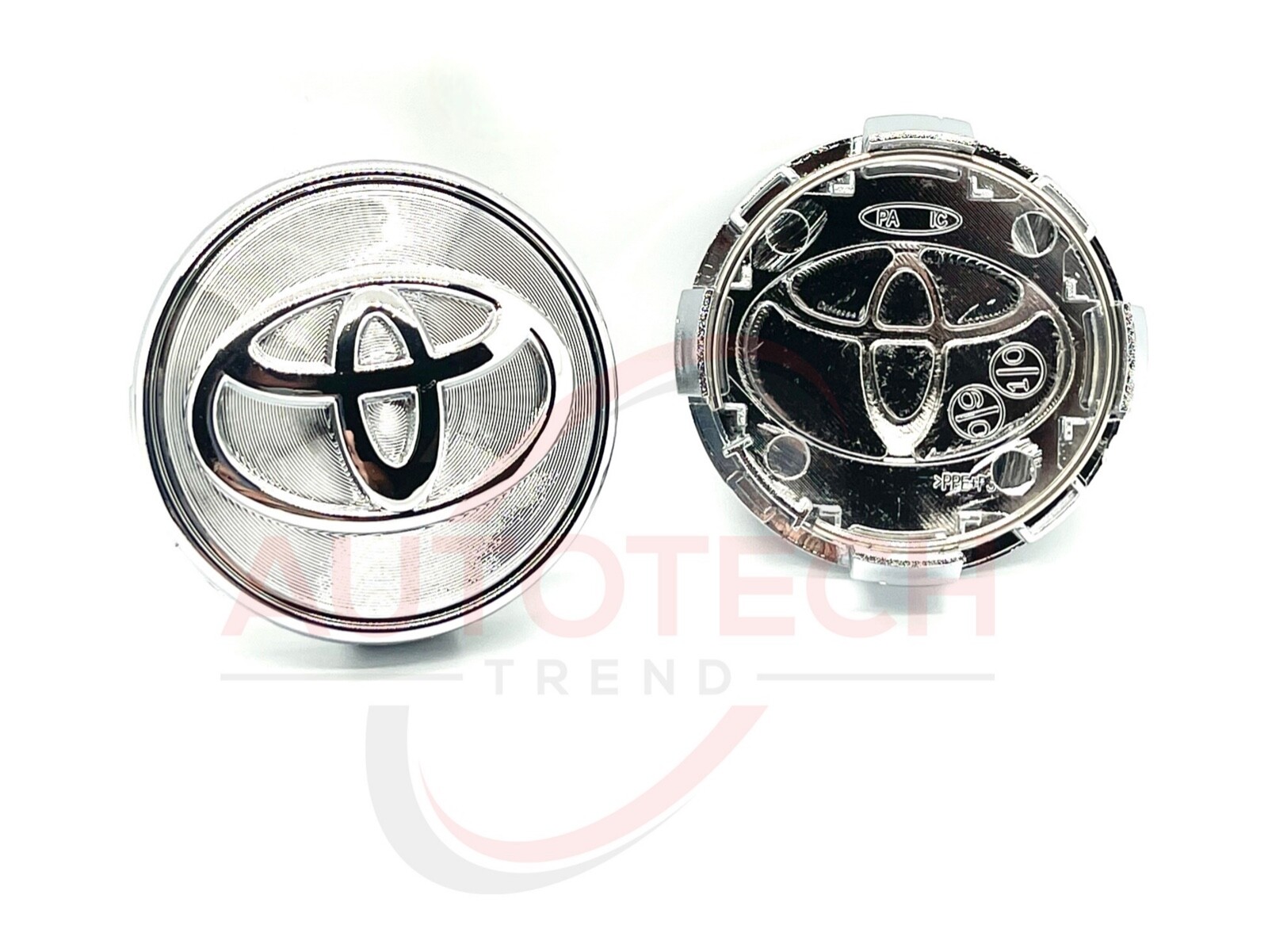 SET OF 4 TOYOTA WHEEL RIMS CENTER CAPS CHROME LOGO 62MM CAMRY
