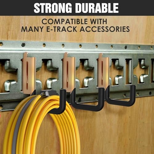 E Track Hooks Heavy Duty E Track J Hooks E-Type Track 6PCS E-Type Track J Hooks