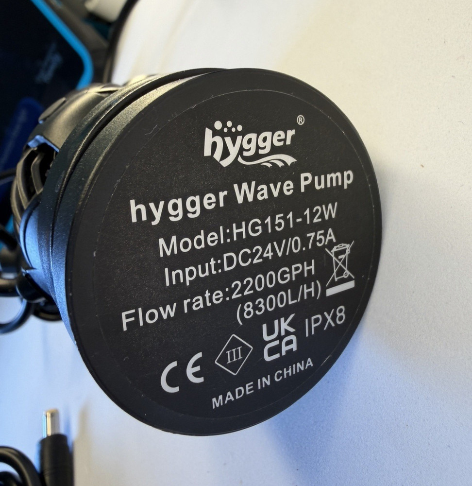 hygger Aquarium Wave Maker w/ Intelligent Controller, 5 Wave Modes HG151- 12W