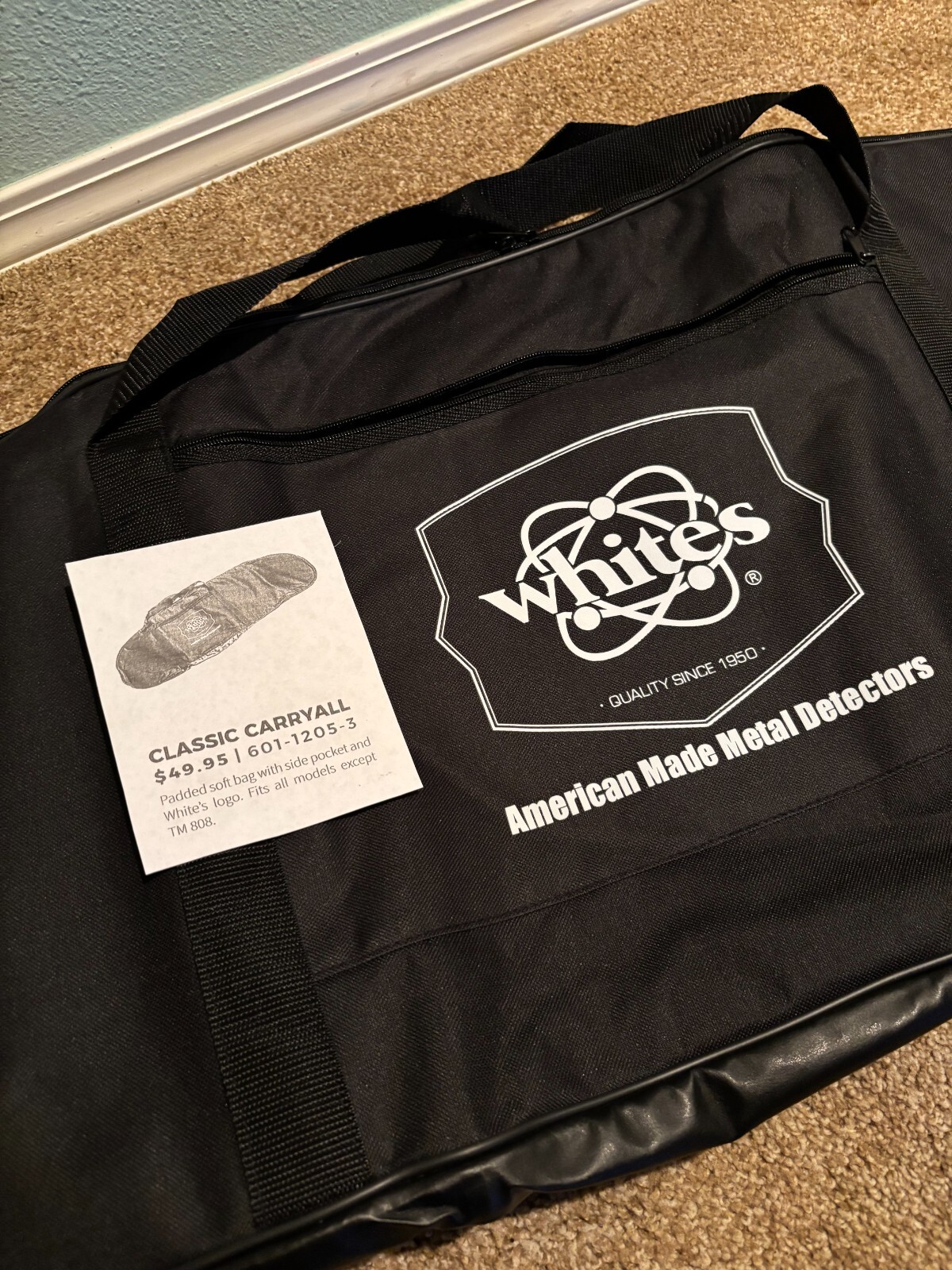 3ea White's Gun Style Padded Carrying Cases for metal detectors or other items.