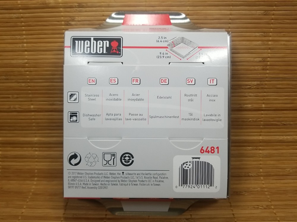 (2) WEBER Deluxe Grilling Baskets ~ Model 6481 ~ New Two Pack