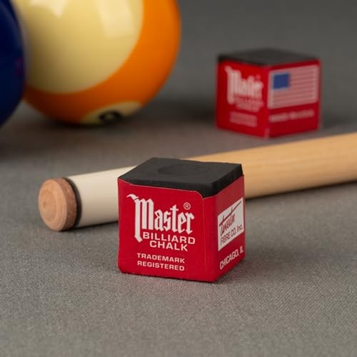 Master Billiard/Pool Cue Chalk Box, 12 Cubes Black