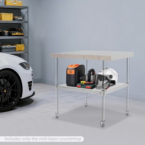 Stainless Steel Table, Adjustable Lower Shelf, Under Shelf for Work Tables