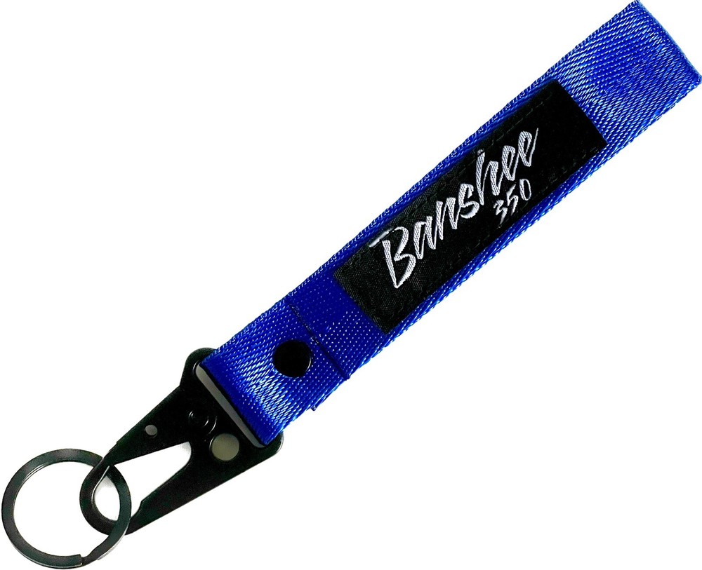 NEW  BANSHEE 350 ATV BLUE RING HOOK KEYCHAIN NYLON STRAP