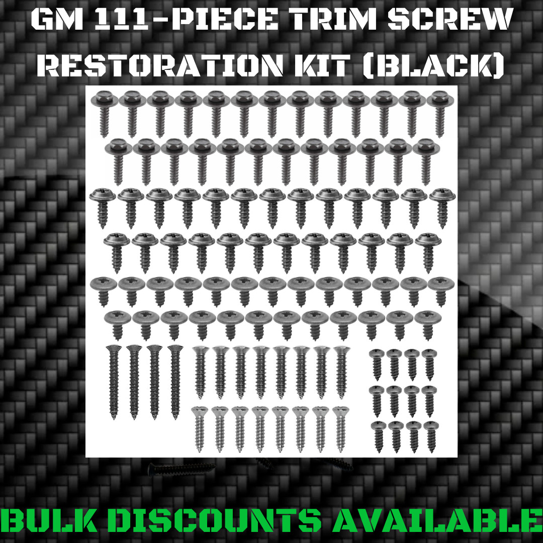 1984-1996 C4 Corvette Interior Exterior Molding Engine Bay Trim SCREW KIT GM OEM