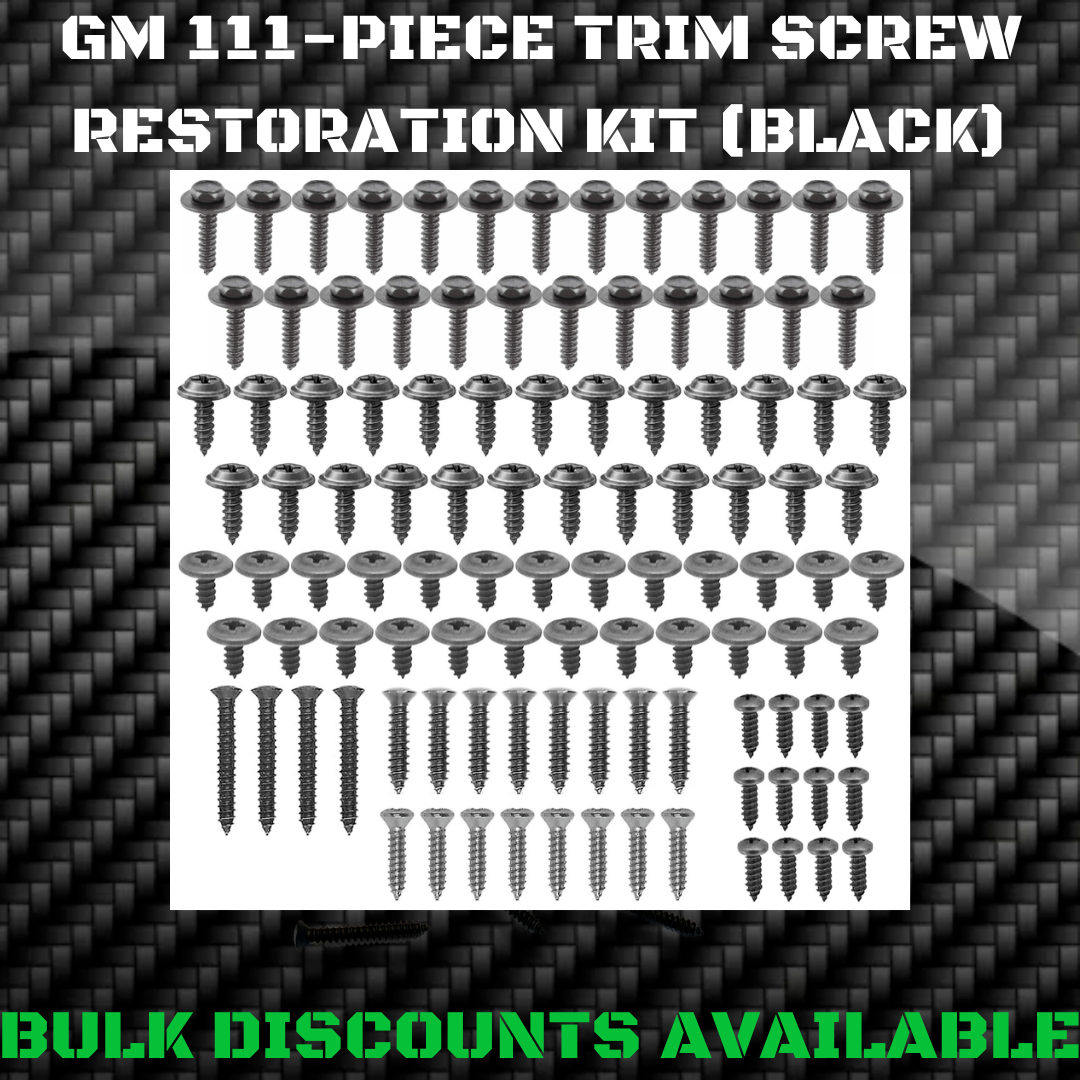 1984-1996 C4 Corvette Interior Exterior Molding Engine Bay Trim SCREW KIT GM OEM