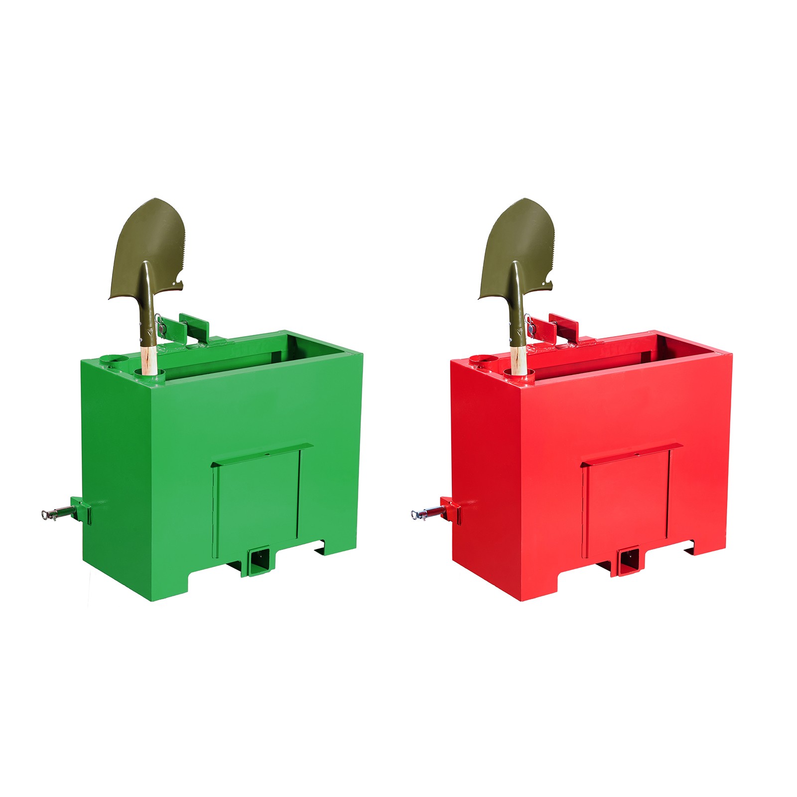 Ballast Box 3 Point Category 1 Tractor Quick Tach Hitch Counterweight Green Red