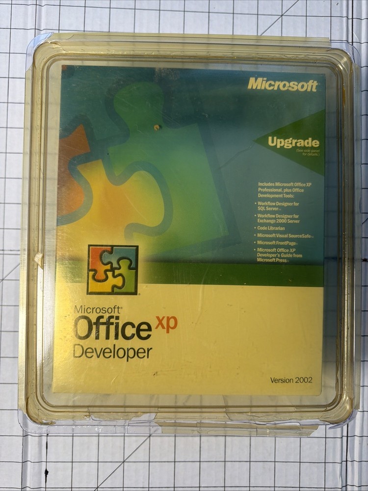 Microsoft Office XP Developer 2002 Version Product Key Code NOS Sealed
