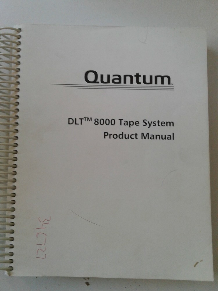 Computer Quantum DLT 8000 Tape System Product Manual 1999