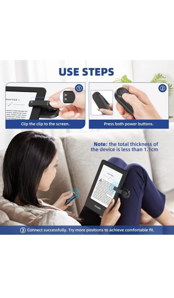 RF Remote Control Page Turner for Tablets