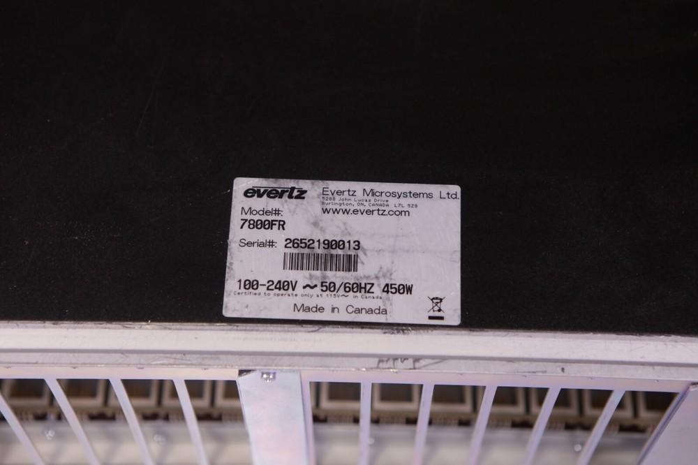 Evertz 7800FR Frame, Frame Only