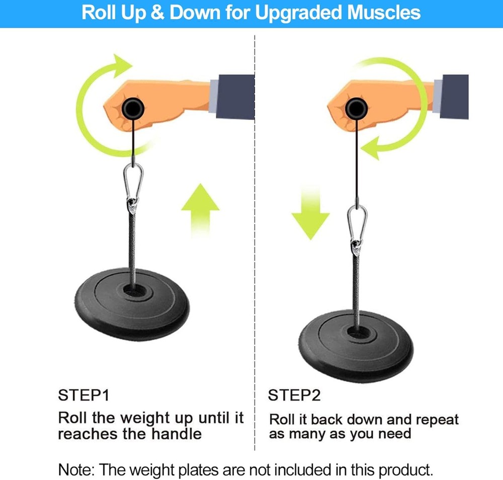 Forearm Wrist Roller Blaster Exerciser, & Black