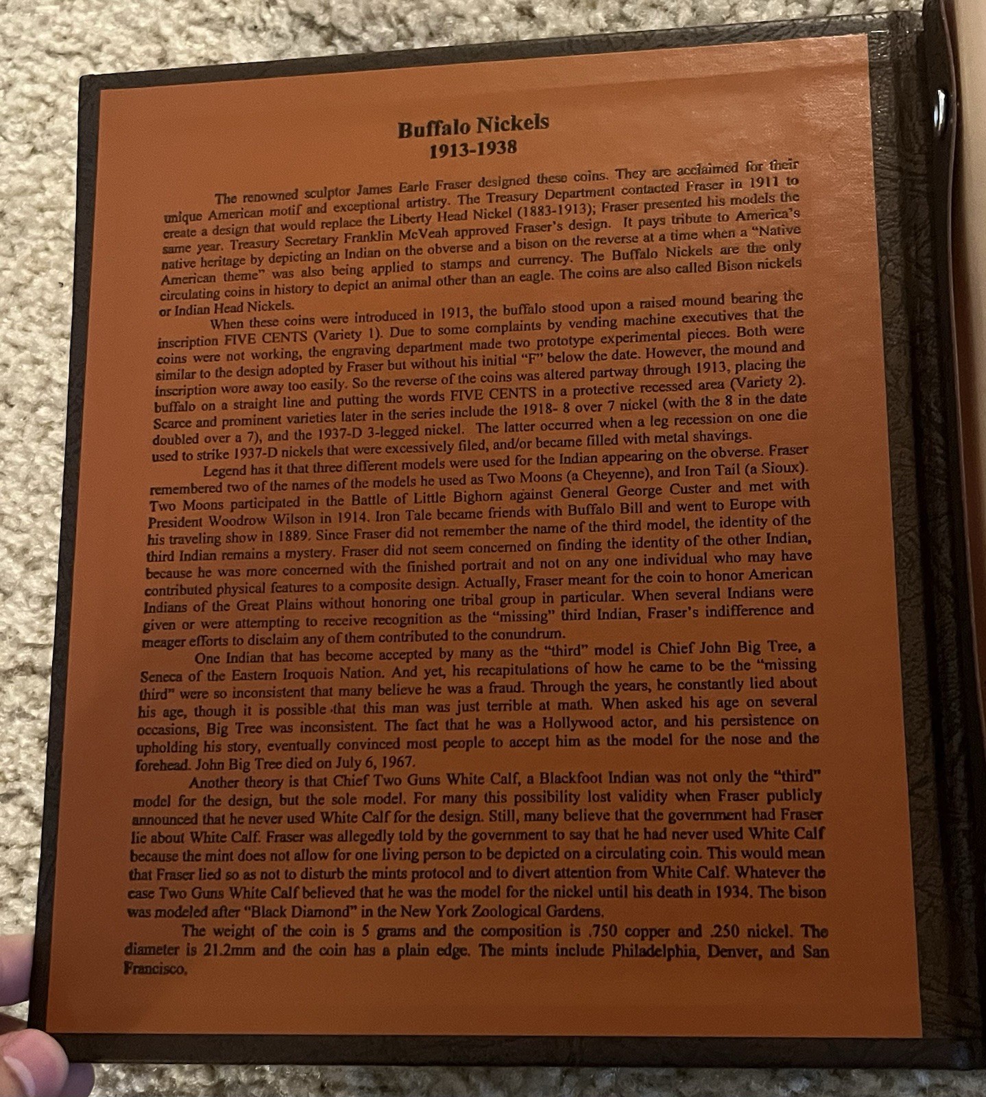 DANSCO COIN ALBUM #7112 BUFFALO NICKELS 1913-1938