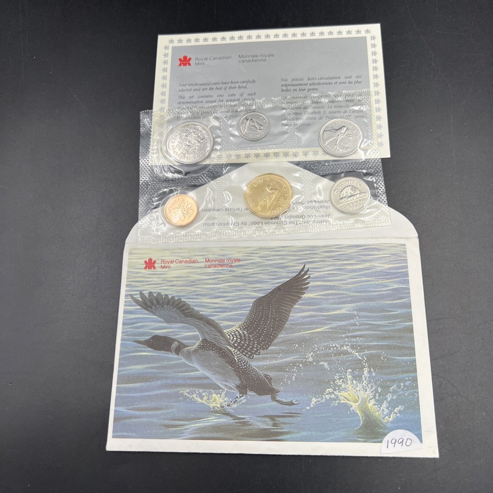 1990 Canada 6 Coin Proof Like UNC Mint Set OGP #B